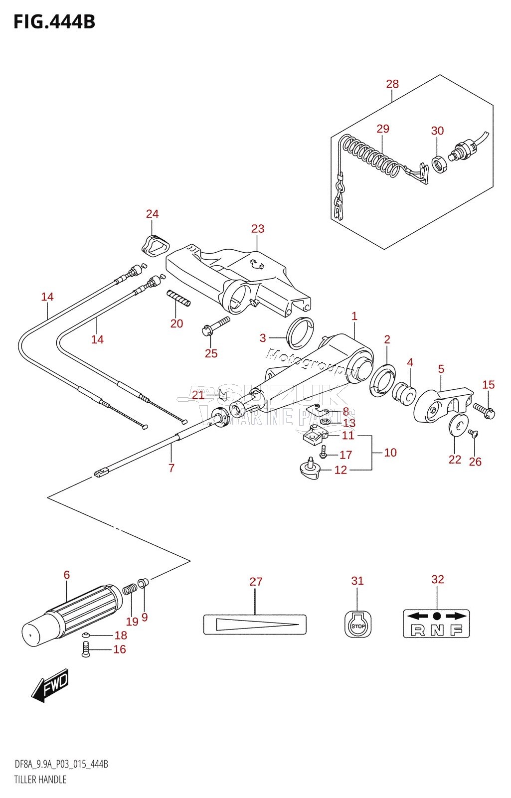 TILLER HANDLE (DF9.9A:P03)