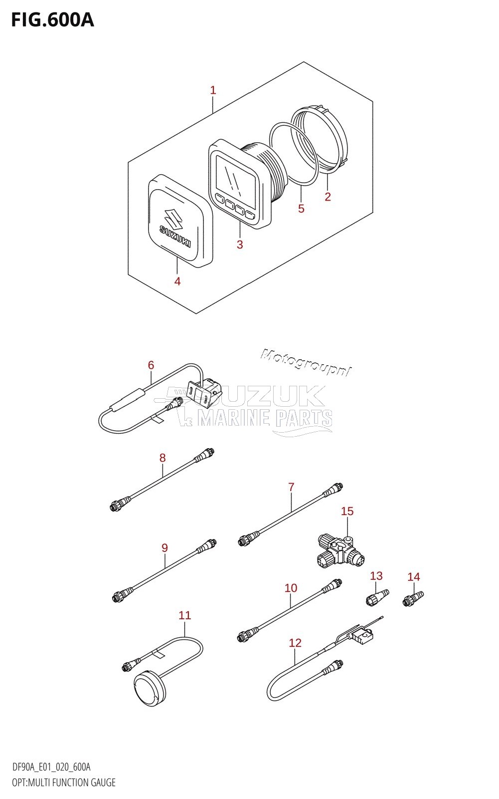 OPT:MULTI FUNCTION GAUGE (DF70ATH,DF90ATH)