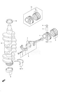 DF 70A drawing Crankshaft