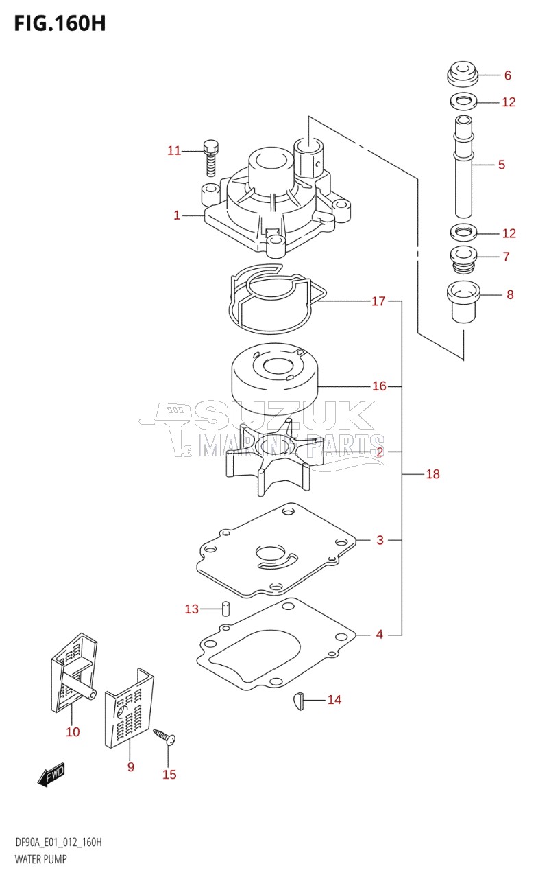 WATER PUMP (DF90A:E40)