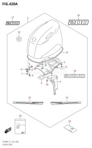 DF200AP From 20003P-340001 (E11 E40)  2023 drawing ENGINE COVER (DF200AP:020)