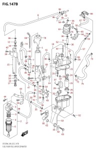 DF250 From 25005F-240001 (E40)  2022 drawing FUEL PUMP /​ FUEL VAPOR SEPARATOR (022,023)