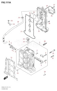 05003F-910001 (2019) 50hp E01-Gen. Export 1 (DF50AT  DF50ATH) DF50A drawing CYLINDER HEAD (DF40A,DF40AQH,DF40ATH)