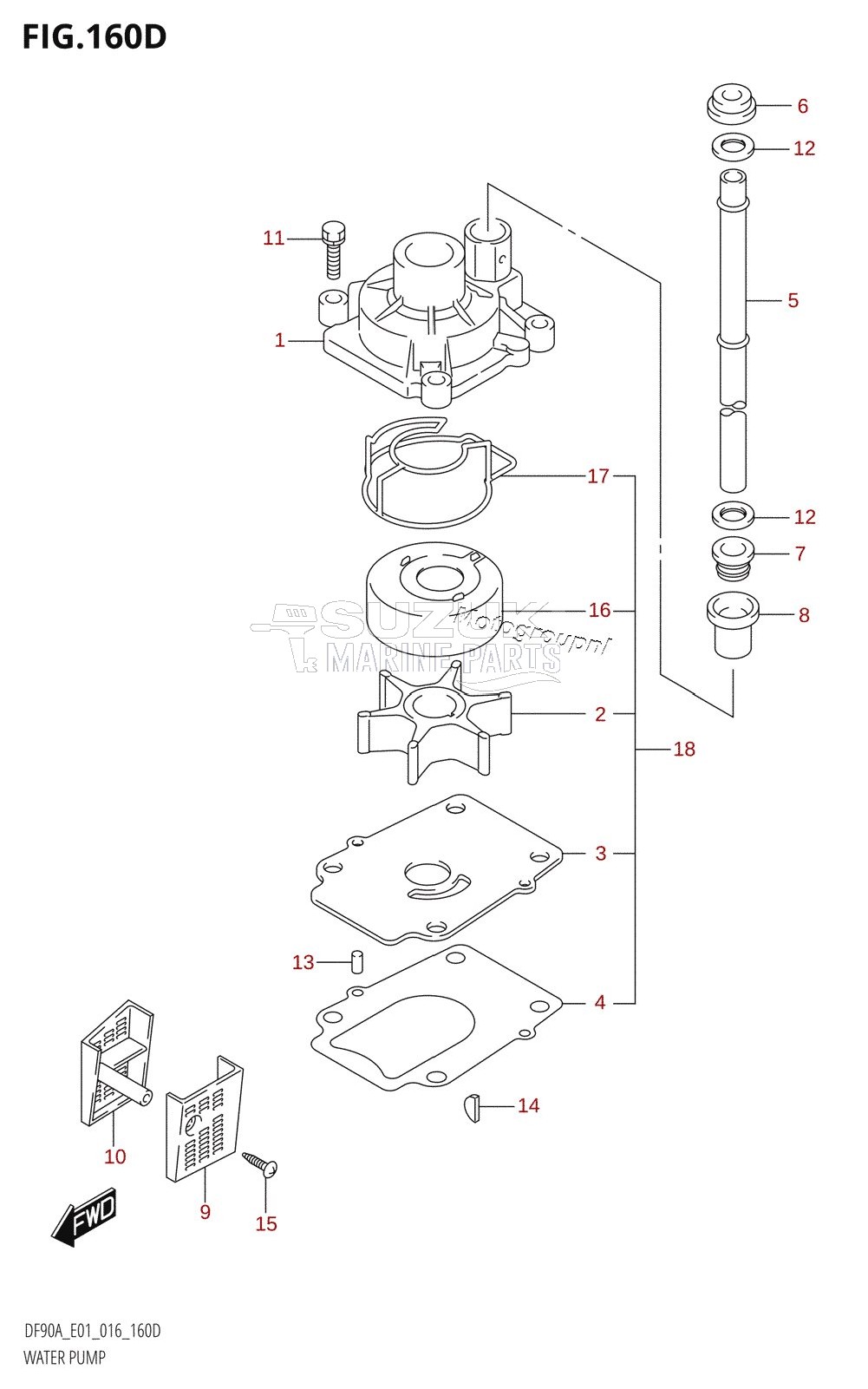 WATER PUMP (DF70ATH:E40)