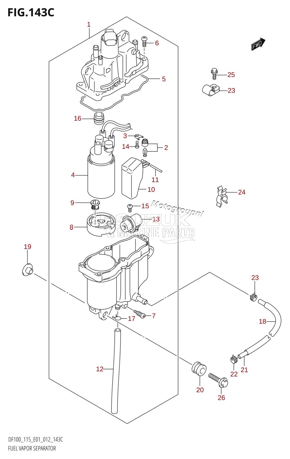 FUEL VAPOR SEPARATOR (DF115T:E01)