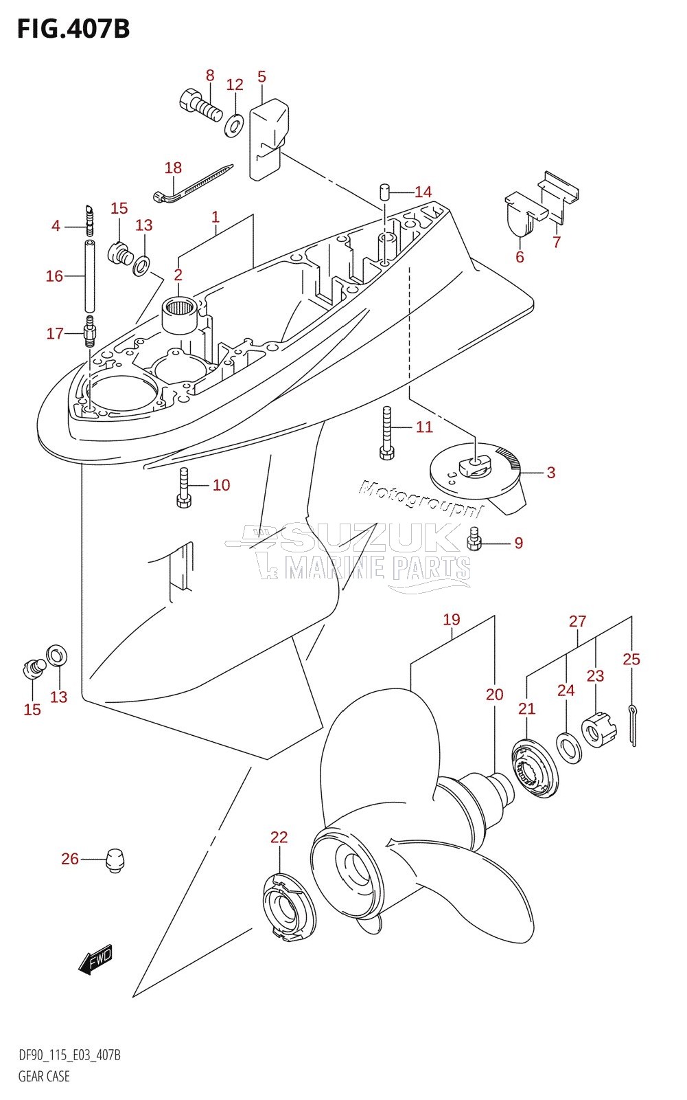 GEAR CASE (DF115Z)