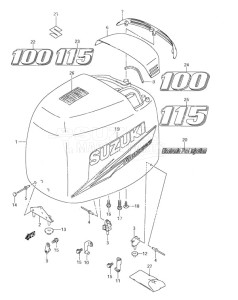 DF 115 drawing Engine Cover