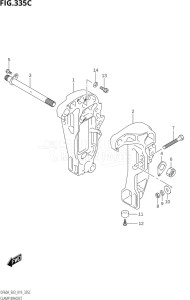 05004F-910001 (2019) 50hp E03-USA (DF50AVT) DF50A drawing CLAMP BRACKET (DF50AVT,DF60AVT)