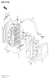 DF115BG From 11505F-240001 (E40)  2022 drawing CYLINDER HEAD (021,022)