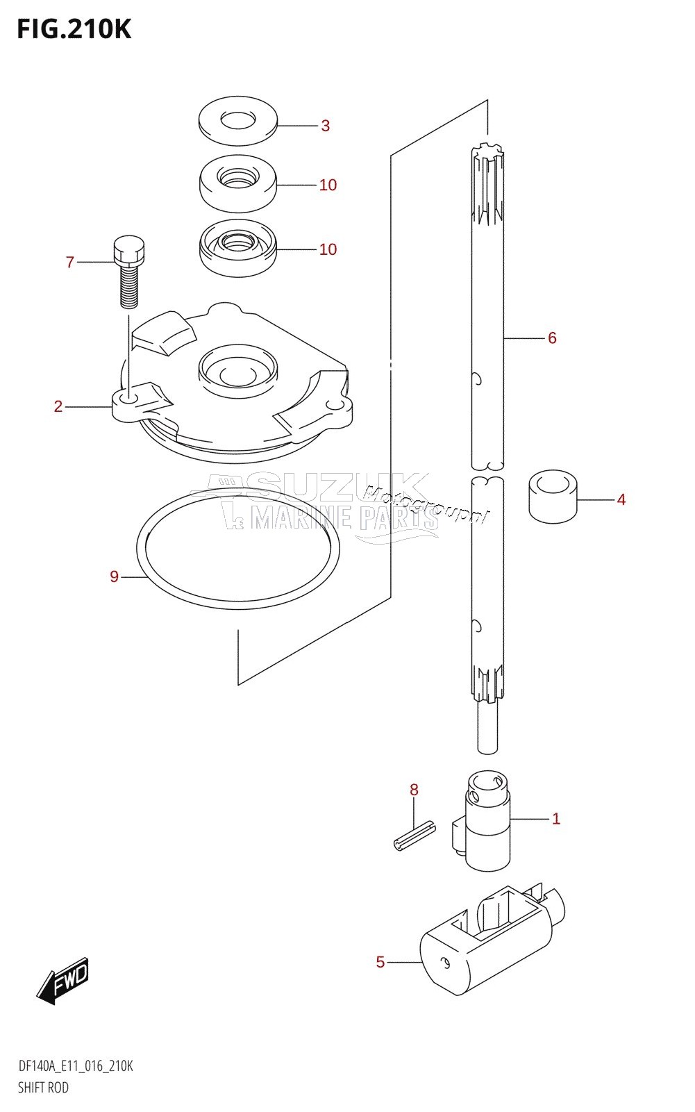 SHIFT ROD (DF115AST:E03)