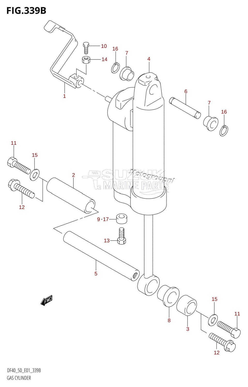 GAS CYLINDER ((DF40QH,DF50WQH):(K1,K2,K3,K4,K5,K6,K7,K8,K9,K10),DF50QH:(K1,K2,K10))