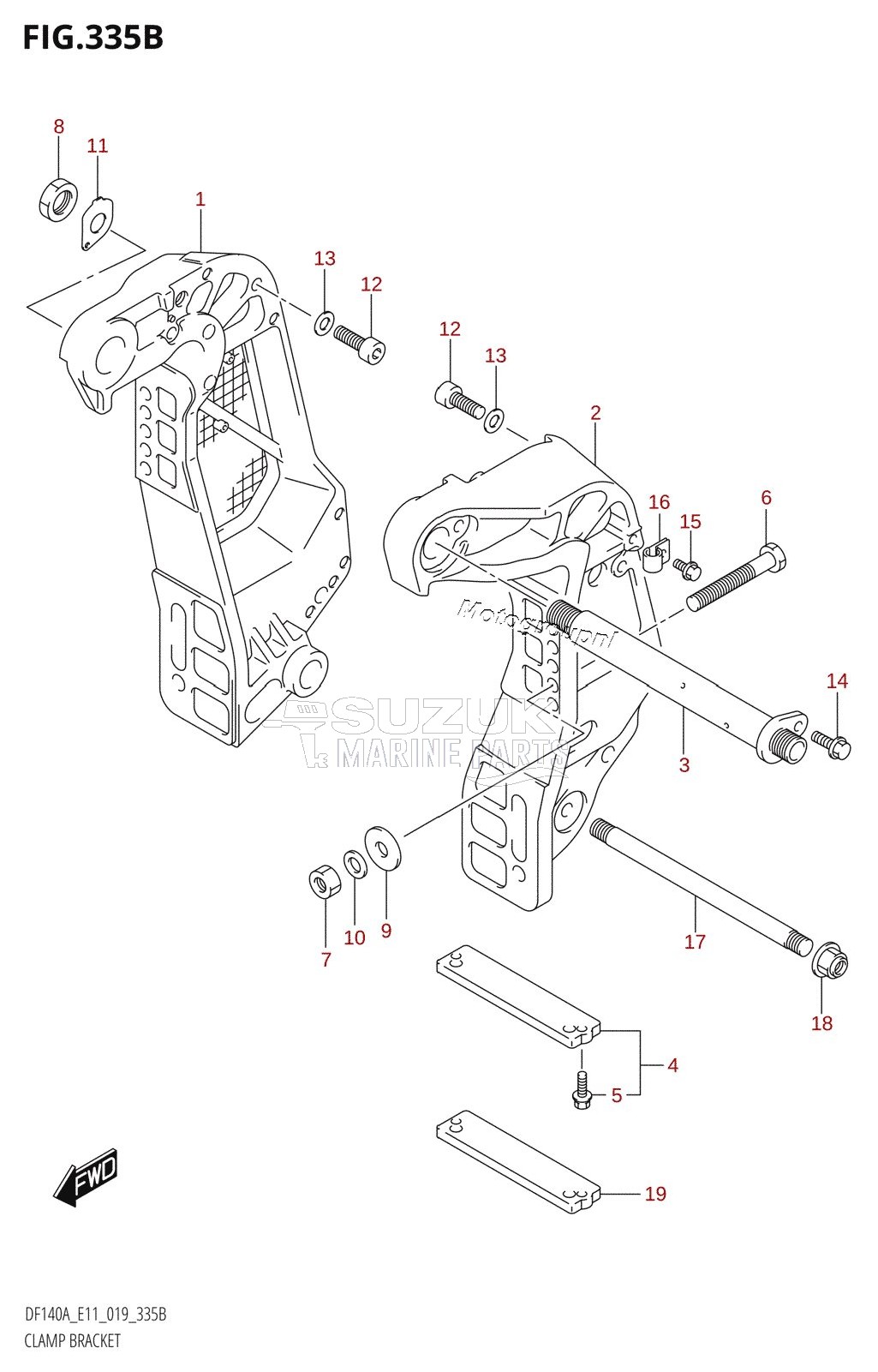 CLAMP BRACKET (DF115AT:E11,DF115AZ:E11)