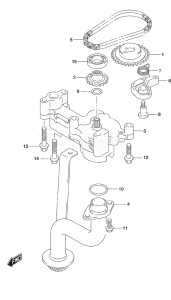 Outboard DF 250AP drawing Oil Pump