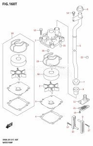 DF60A From 06002F-710001 (E01 E40)  2017 drawing WATER PUMP (DF60AVTH:E01)