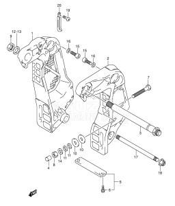 DF140 From 14001F-371001 (E40)  2003 drawing CLAMP BRACKET