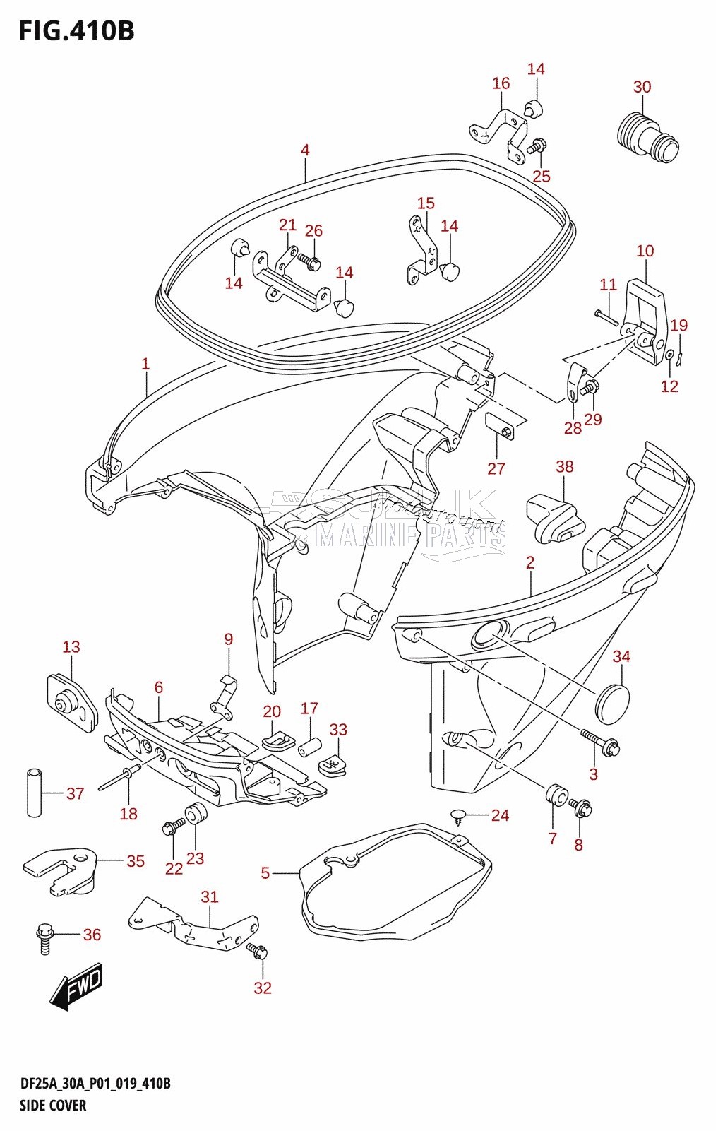 SIDE COVER (DF25AR,DF30AR)