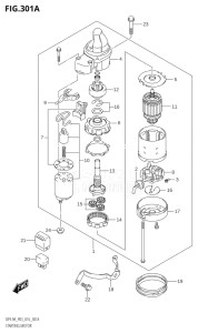 00994F-610001 (2016) 9.9hp P03-U.S.A (DF9.9A  DF9.9AR) DF9.9A drawing STARTING MOTOR