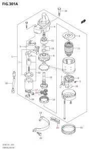 DF300 From 30001F-780001 (E01)  2007 drawing STARTING MOTOR