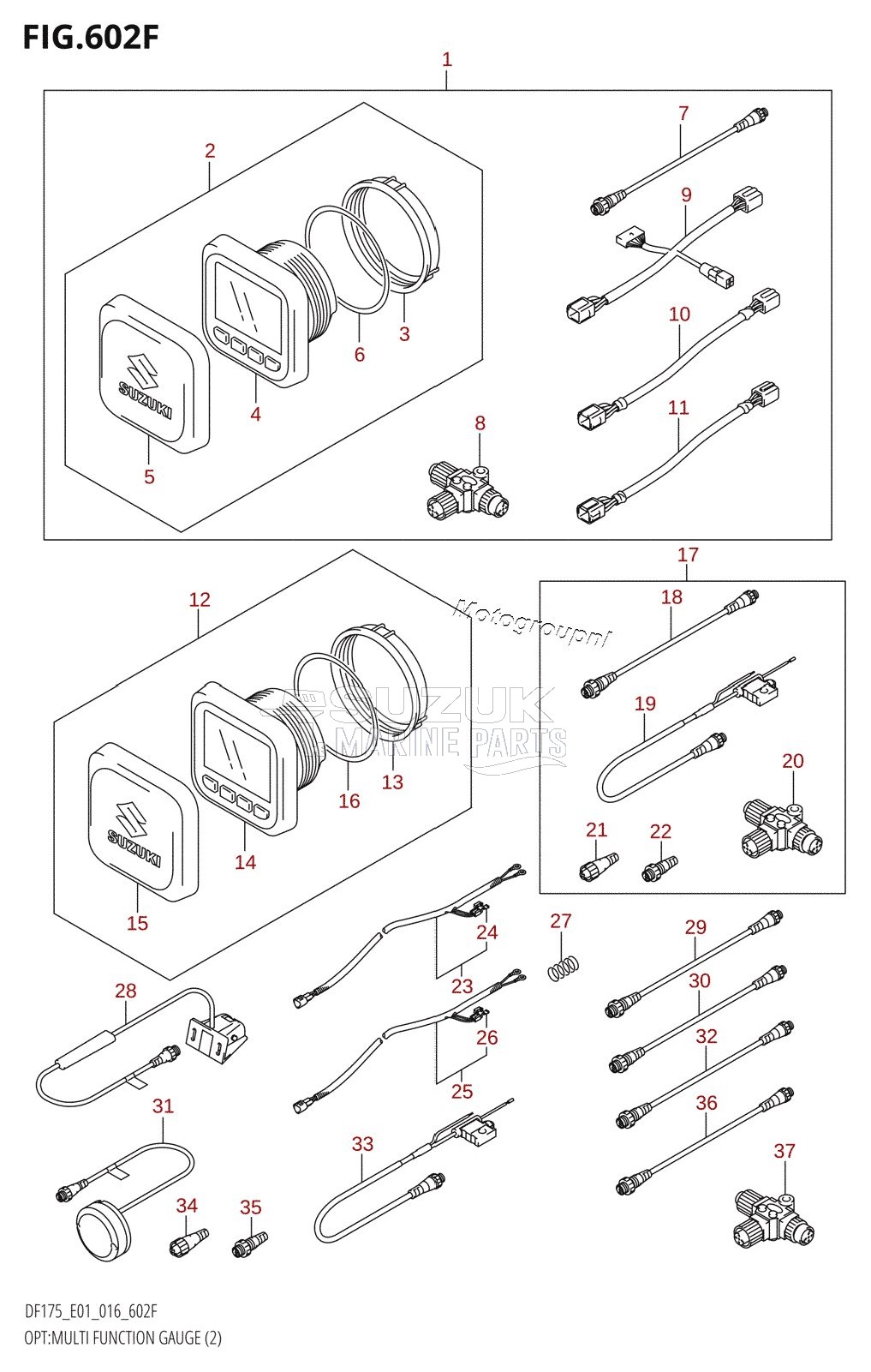 OPT:MULTI FUNCTION GAUGE (2) (DF175TG:E40)