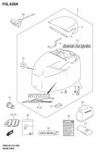 DF60A From 06002F-510001 (E01 E40)  2015 drawing ENGINE COVER (DF40A:E01)