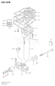 DT40 From 04005K-210001 ()  2012 drawing EXHAUST TUBE (DT40W:P90)