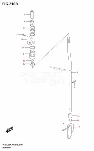 DF25A From 02504F-910001 (P01)  2019 drawing SHIFT ROD (DF30A,DF30AR,DF30AT,DF30ATH)