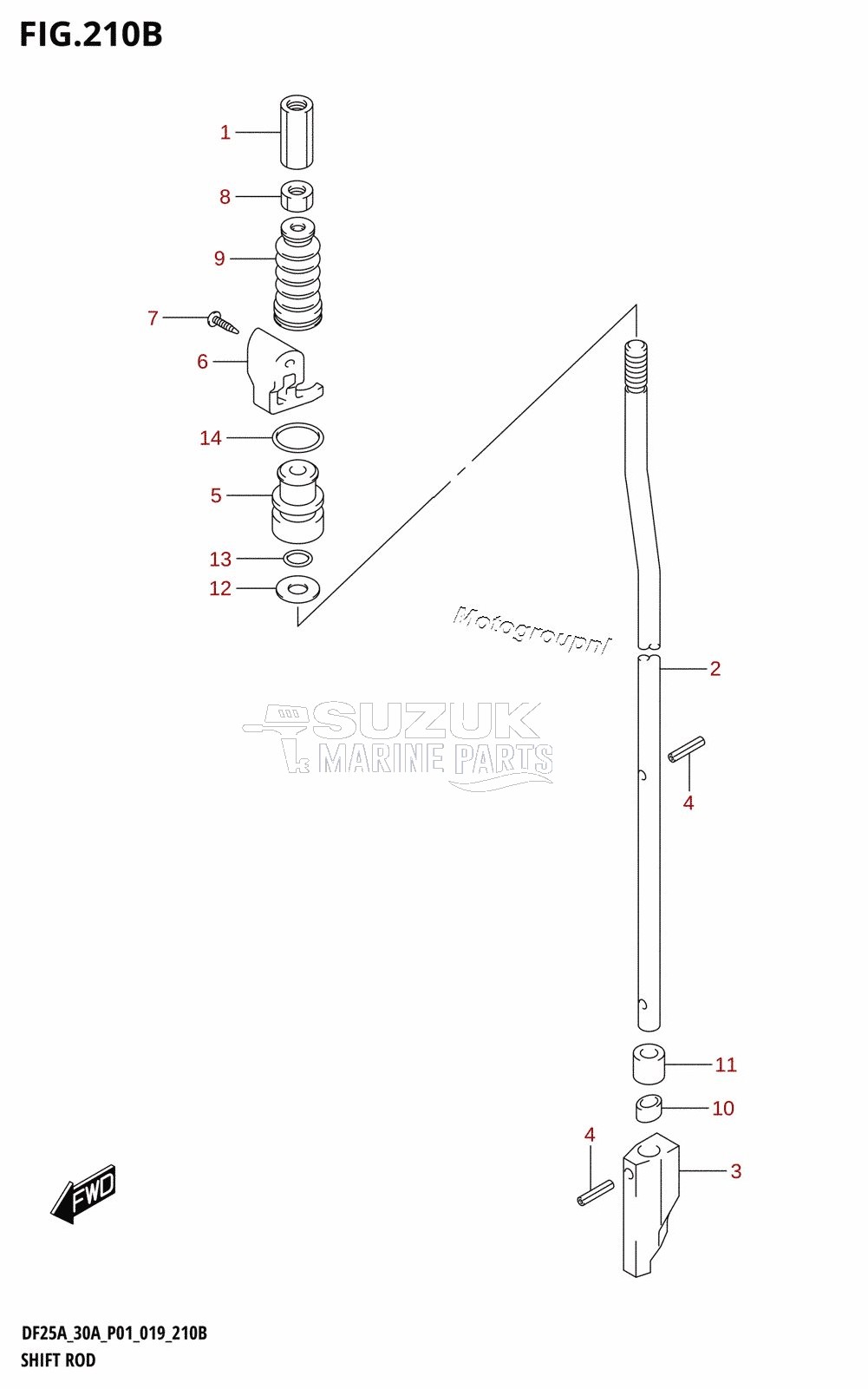 SHIFT ROD (DF30A,DF30AR,DF30AT,DF30ATH)