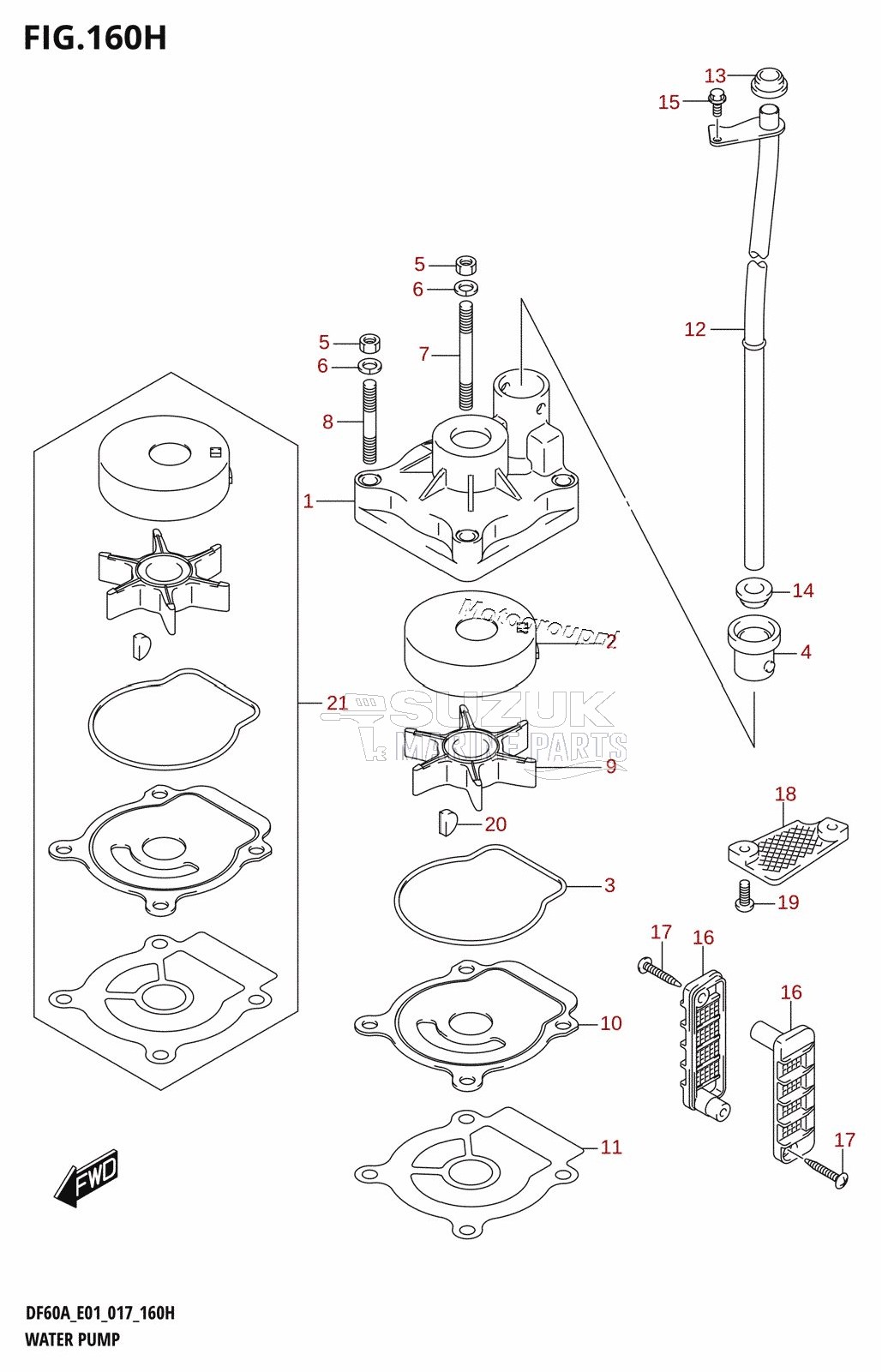 WATER PUMP (DF60A:E40)