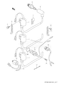 DT30C From 03003-121001 ()  1992 drawing IGNITION