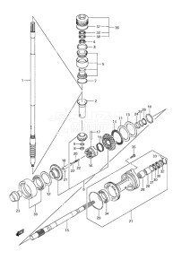 Outboard DF 225 drawing Transmision (C/R)