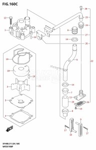 DF100C From 10005F-440001 (E01)  2024 drawing WATER PUMP (E40)