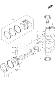 DF 9.9A drawing Crankshaft