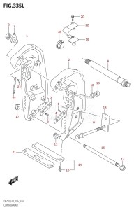 DF225Z From 22503Z-610001 (E01 E40)  2016 drawing CLAMP BRACKET (DF250Z:E01)