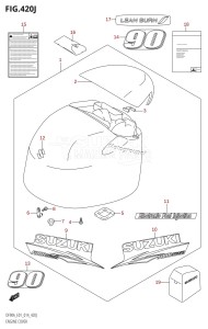 DF80A From 08002F-410001 (E01 E40)  2014 drawing ENGINE COVER (DF90ATH:E01)