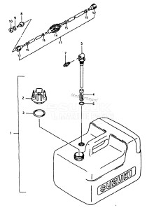 DT40 From 04003-861001 ()  1998 drawing FUEL TANK (DT40WK|PLASTIC /​ 12L)