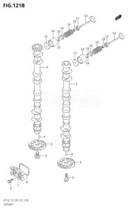 17502Z-310001 (2013) 175hp E03-USA (DF175Z) DF175Z drawing CAMSHAFT (DF150Z:E03)