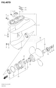 01504F-140001 (2021) 15hp P01-Gen. Export 1 (DF15A   DF15AR   DF15AT   DF15ATH) DF15A drawing GEAR CASE (DF15AT,DF20AR,DF20AT,DF20ATH)