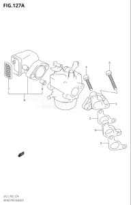 00251F-680001 (2006) 2.5hp P03 P01-USA (DF2.5K6) DF2.5 drawing INTAKE PIPE / SILENCER