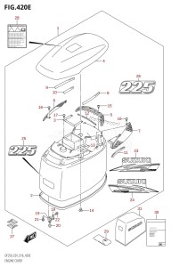 DF250Z From 25003Z-610001 (E40)  2016 drawing ENGINE COVER (DF225T:E01,DF225Z:E01)