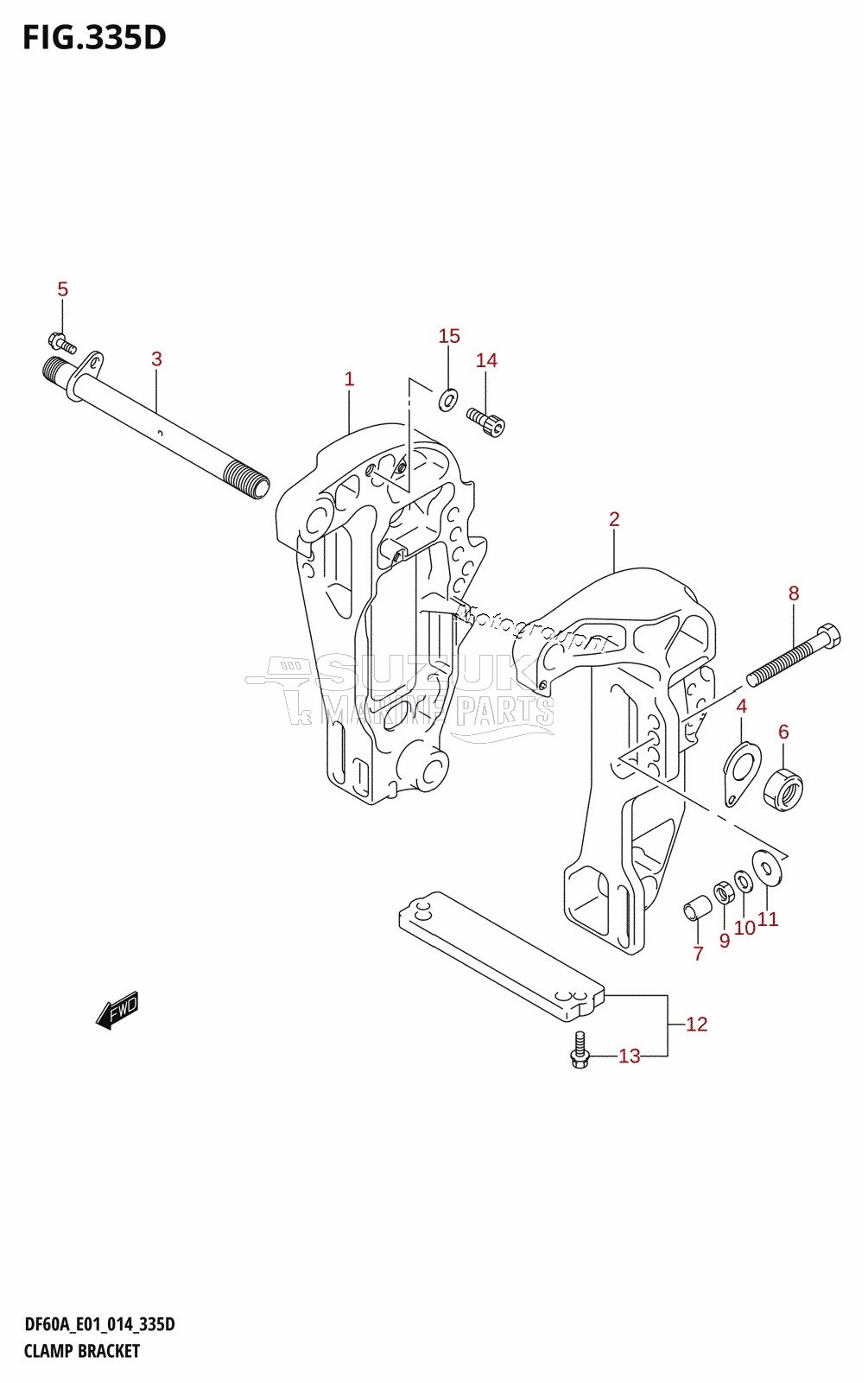 CLAMP BRACKET (DF40AST:E34)