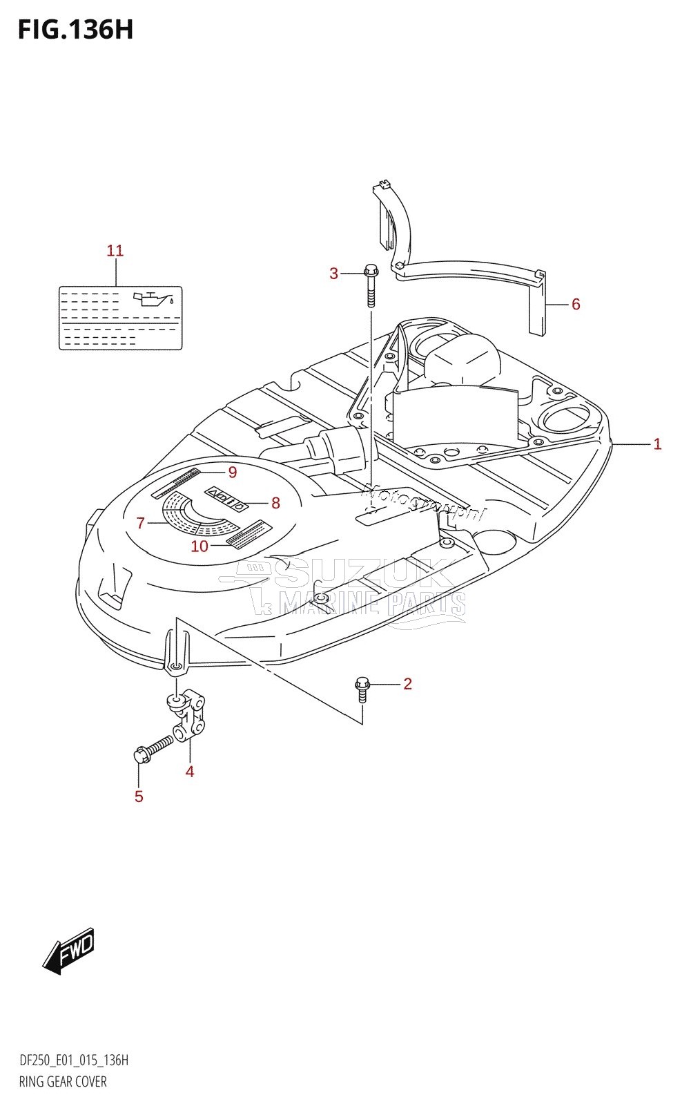 RING GEAR COVER (DF225Z:E40)