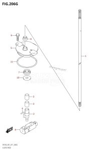 DF250Z From 25003Z-710001 (E40)  2017 drawing CLUTCH ROD (DF225Z:E01)