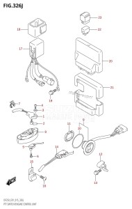 DF200Z From 20002Z-510001 (E01 E40)  2015 drawing PTT SWITCH /​ ENGINE CONTROL UNIT (DF250T:E01)