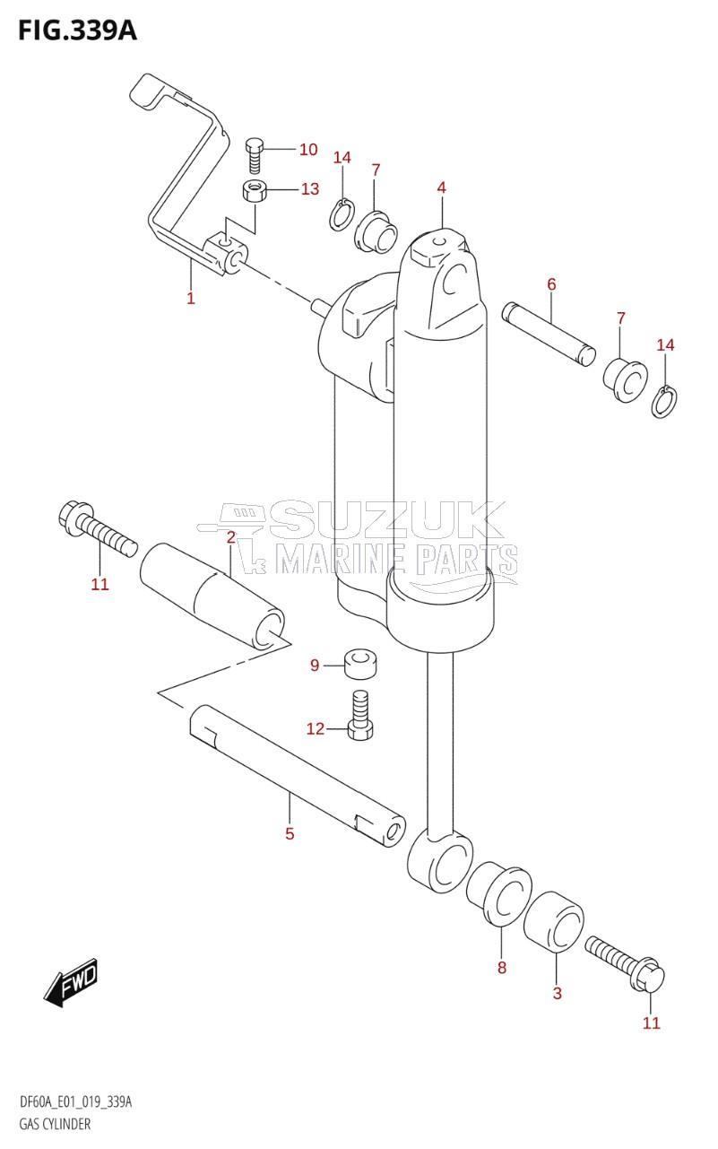 GAS CYLINDER (DF40AQH,DF60AQH)