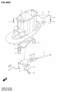 DF350A From 35001F-140001 (E11)  2021 drawing DRIVE SHAFT HOUSING ((DF350AMD,DF300BMD):L-TRANSOM)