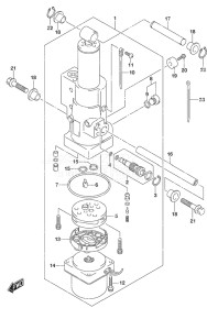 Outboard DF 9.9B drawing Tilt Cylinder w/Power Tilt