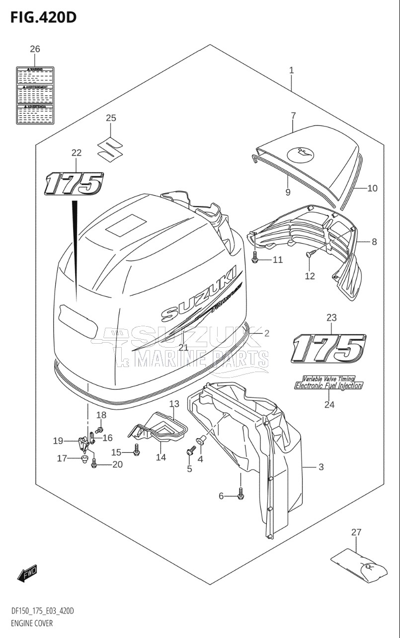 ENGINE COVER ((DF175T,DF175Z):(K10,011))