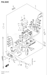 11503Z-910001 (2019) 115hp E11 E40-Gen. Export 1-and 2 (DF115AZ) DF115AZ drawing HARNESS (DF140AT,DF140AZ)