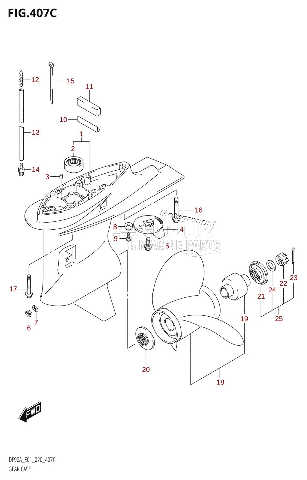 GEAR CASE ((DF70ATH,DF90ATH):E01)