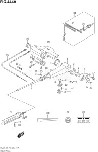 03003F-510001 (2005) 30hp P03-U.S.A (DF30AT  DF30ATH  DT30K10  DT30RK10) DF30A drawing TILLER HANDLE (DF25A:P03)